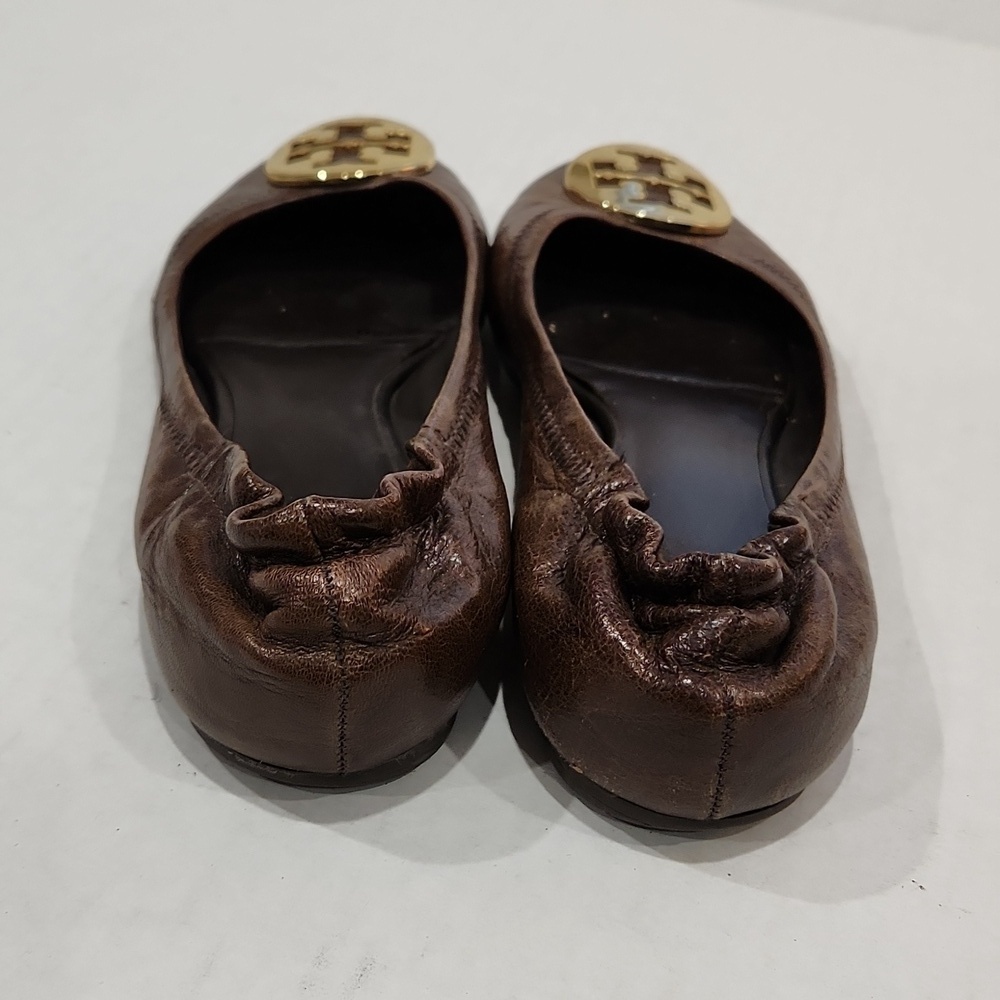 Tory Burch Flats With Gold Logo Size 7 - Picture 3 of 6